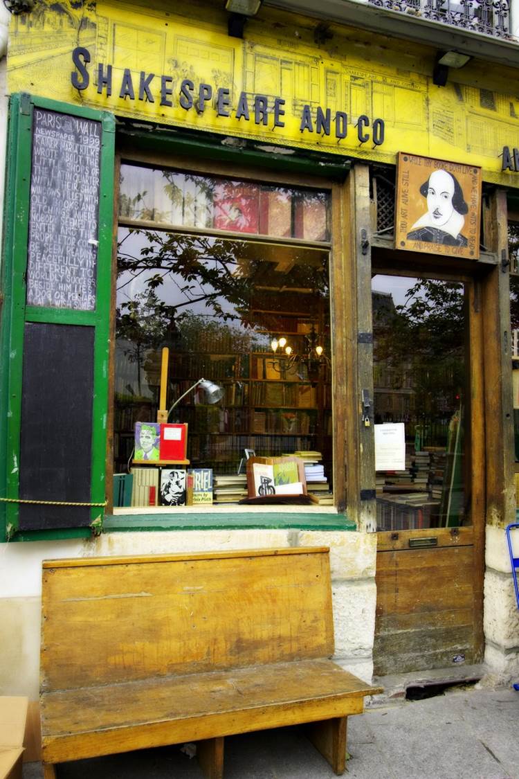 Shakespeare and Company Bookstore Latin Quarter Paris Front View